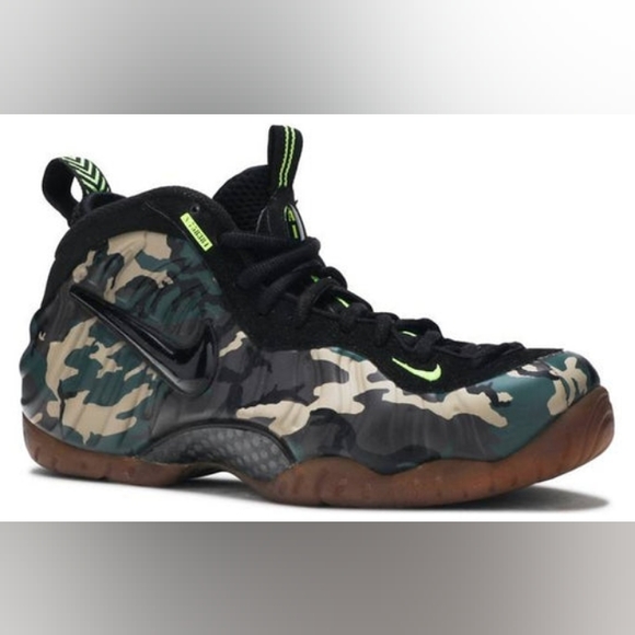 NIKE AIR FOAMPOSITE PRO PRM LE "GREEN CAMO" 587547-300 forest/black - Picture 3 of 7